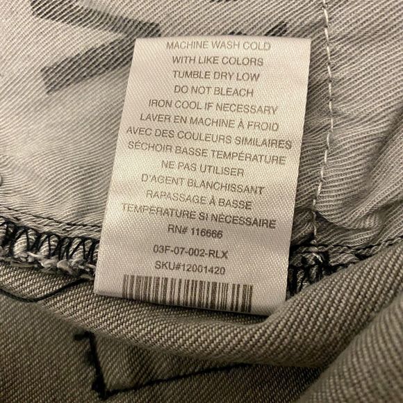 Five Four Ferdi Men’s 42 (Actual 44x33) Gray Denim Straight Leg Button Fly Jeans - Picture 8 of 9